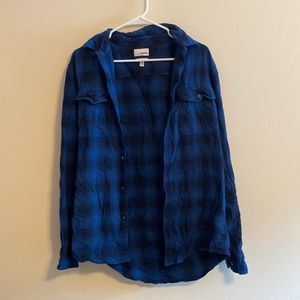 Mens sonoma plaid blue button down